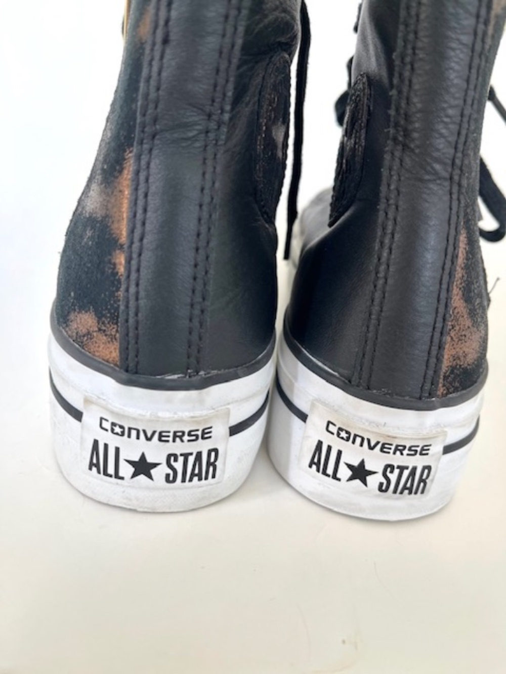 Converse Chuck Taylor High Tops Black Platform Zip Sneaker rare Find. W size 7 - Picture 4 of 7